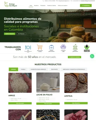 Captura del sitio de Bodega San Miguel