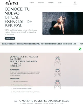 Captura del sitio de Eleva