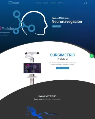 Captura del sitio de Navimetric