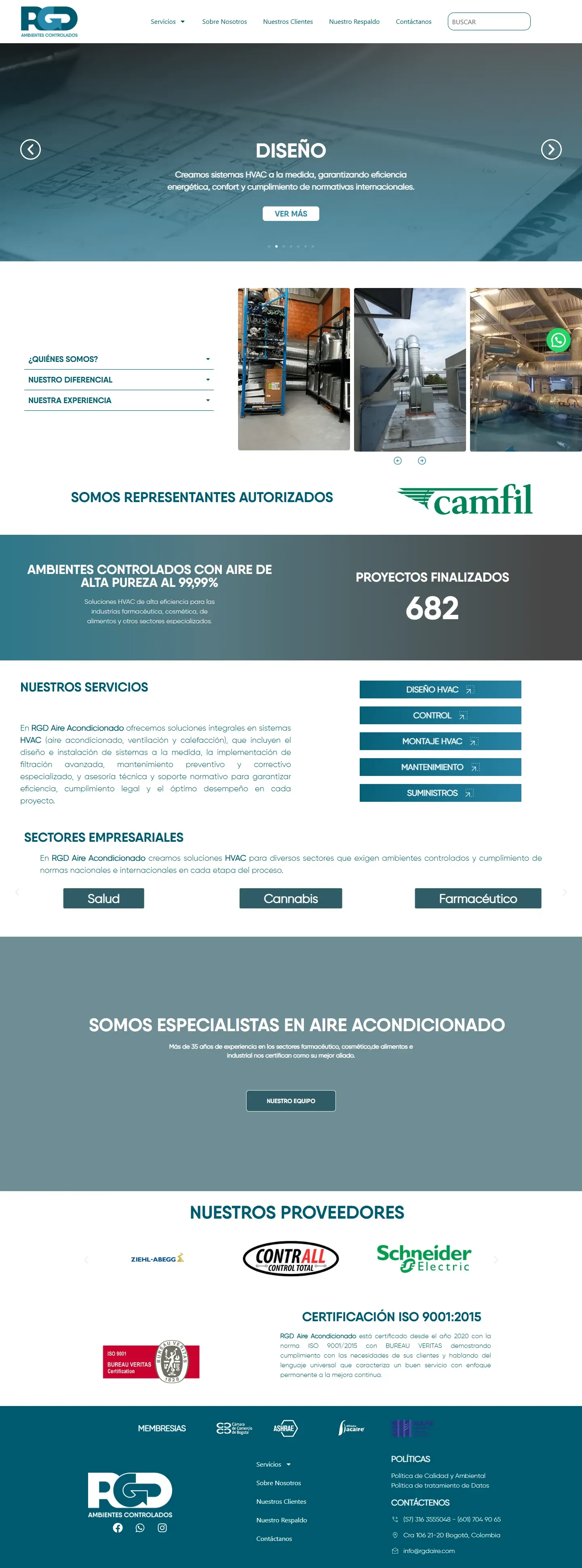 Captura del sitio de RGD