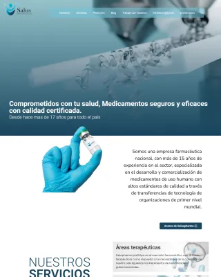Captura del sitio de Salus Pharma